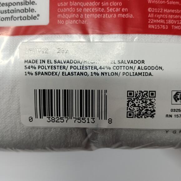 Hanes Men's Tube Socks Over The Calf Fresh IQ White 12-Pair Shoe Size 6-12 - Picture 4 of 4